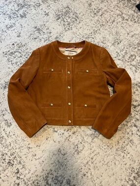 J. Crew Collection Suede Cropped Lady Jacket